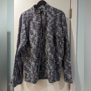 Lululemon Surge Warm Half-ZipData Rush Mini Jacquard Rhino Grey Black XXL